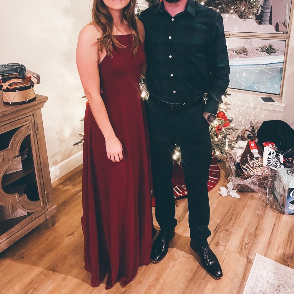 Lulu’s Mythical Kind of Love Wine Red Maxi Dress